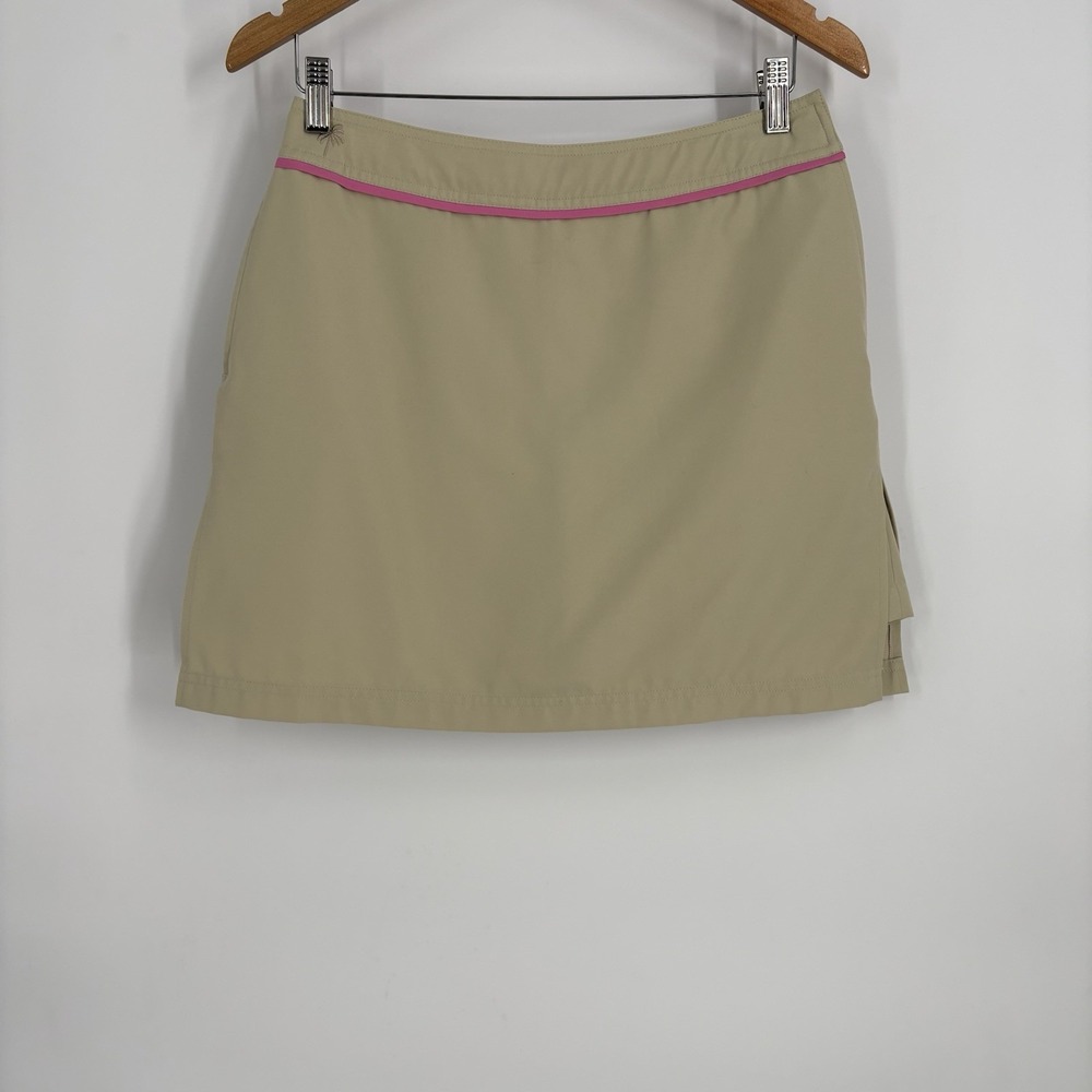 Lilly Pulitzer‎ Womens Khaki Skort 4 Side Slits Golf Athleisure Resort Preppy